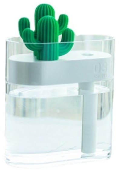 Ynkkvre -Mini USB Luchtbevochtiger Ultrasoon – Fluisterstil – 160 ml – Met Automatische Uitschakeling – Cactus Design voor Slaapkamer, Kantoor & Auto