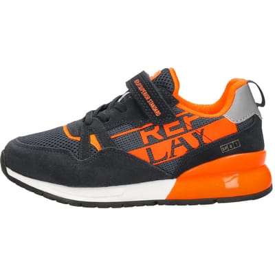 Replay Shoot Jr11 Sneakers Jongens - Leren Sneaker - Blauw - Maat 30
