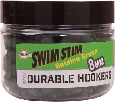 Dynamite Baits Swim Stim Soft Durable Hookers | Betaine Green 6mm Groen