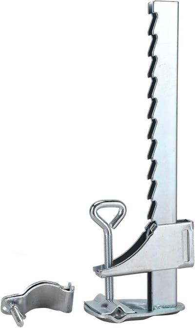 Parapluhouder Klem - Balkon Parasolhouder - Terras Genieten - Stevige Aluminium Klem - 19 cm - Zilver
