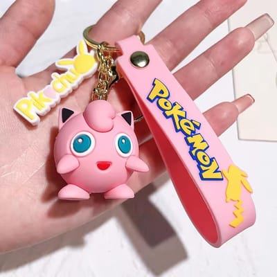 Pokemon Sleutelhanger Pikachu Anime Schattig Actiefiguur Cartoon Mode Charmander Psyduck Poppetje Sleutelhanger Auto Tas Ornamenten Kinder Cadeaus brown