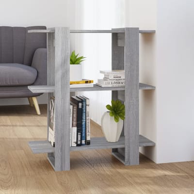 vidaXL - Boekenkast/kamerscherm - 80x30x87 - cm - grijs - sonoma - eikenkleurig