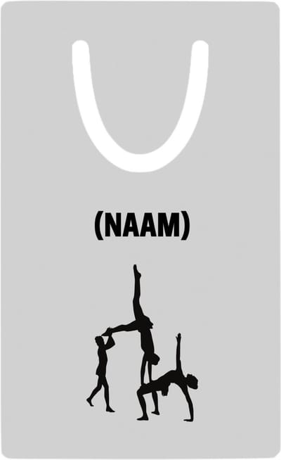 Hacebo® - acrobatiek met je eigen naam metalen boekenlegger - Acrobatiek - mensen die acrobatiek beoefenen - acrobaat - mensen die houden van acrobatiek - verjaardag - cadeau - kado - geschenk - gift Bladwijzer boekenleggers - 7.6 cm x 5cm