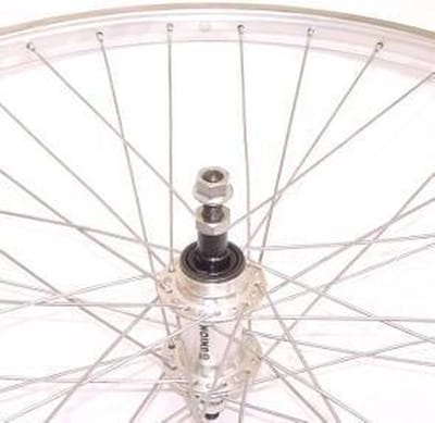 Roland achterwiel 28 vast freewh Alu AS26 zilver zink spk