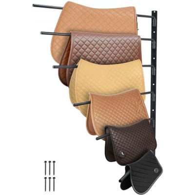 VEVOR Zadelrek Wandmontage, Uitklapbaar Zadelrek met 6 Lagen, Ruimtebesparende Standaard voor Paardendekens en Zadeldekken om de Zadelkamer te Organiseren, Stalbenodigdheden Trailer Accessoires