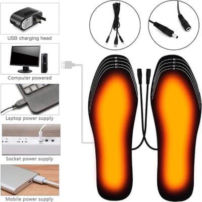 TLVX Elektrisch Verwarmde Inleg Zolen Warme voeten – Thermische Voet zolen – Verwarmbare Voet Zool USB – Warme Schoenen voetbed – Voetzool Maat instelbaar maat 35 t/m 40 – Maat 35, 36, 37, 38, 39, 40 - Warme Zolen en Voeten - Wintervoeten – 2 stuks