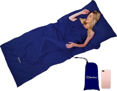 Beefree lakenzak - Dunne zomerslaapzak - liner | Blauw