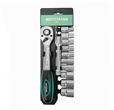 Solidchoice - 12-delige Dopsleutel Set met Ratel en Verlengstuk 125mm