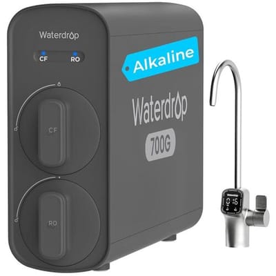 Waterdrop G5P700A Alkaline Mineral PH+ Reverse Osmosis Water Filter, NSF/ANSI 372 Certified, 700G Reverse Osmosis System, 8-Stage RO Water Filter