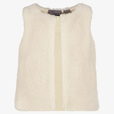 TwoDay meisjes teddy gilet beige - Maat 92