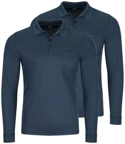 RAGMAN Heren poloshirt 2 pack Basic