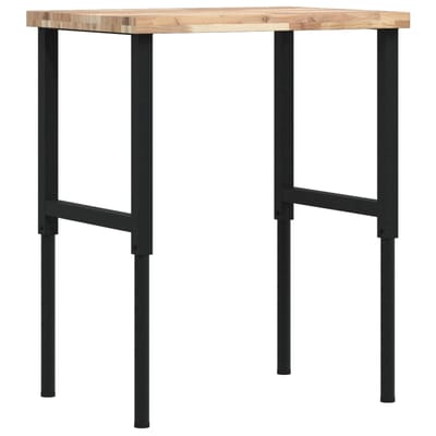 vidaXL - Werkbank - rechthoekig - 80x60x(73-99,5) - cm - massief - acaciahout