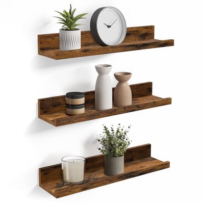 Unyqoos ® Stijlvolle Zwevende Wandrekken Set van 3 voor Decoratie en Opbergruimte in Huis of Kantoor