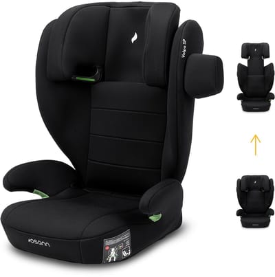 Osann Volpo SP i-Size Autostoel 100-150 cm – R129 – Groep 2/3 – Autogordel – Verstelbare Hoofdsteun – Zwart