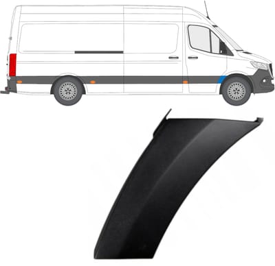Spatbord sierlijst wielkast voor Mercedes Sprinter 2018- / Rechts