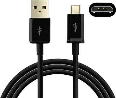 USB A naar Micro USB Kabel - 1 Meter Oplaadkabel 1x - Oplader kabel - Zwart