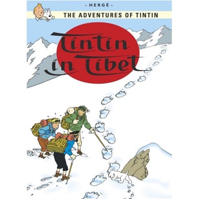 Kuifje coverkaart / ansichtkaart - Tintin en Tibet - 10x15cm
