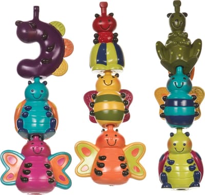 Simply speelgoed Snug Bugs kralenset multicolor insecten pluche.