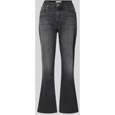 Flared fit high rise jeans van katoenmix, modell 'KIRUNA'