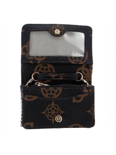 GUESS Schoudertas Meridian Micro Mini Mocha Logo Donkerbruin