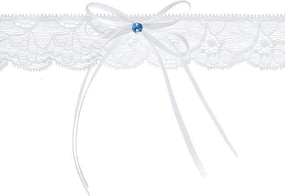 """kant garter met a lint, wit"""
