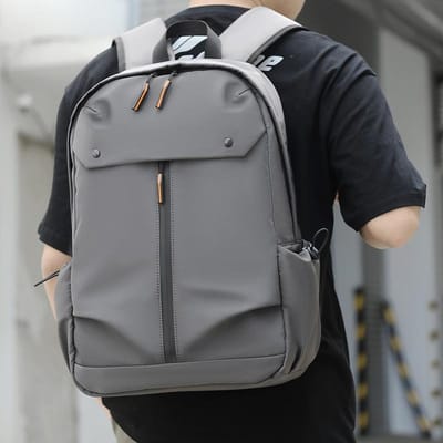 Sac à dos pour homme Sac à dos décontracté Imperméable Sac de voyage pour ordinateur Grande capacité Lycée Collège École Sac d'école Sac pour homme 15 inches. grise
