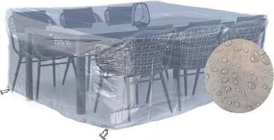 CUHOC - Diamond Tuinmeubelhoes set - Tuinsethoesset - Hoes met stormbanden,aantrekkoord,antislip en afwaterings HOCCIE - 2.42x1.62x1 M - Tuinmeubelhoes
