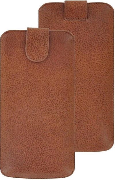 Samsung Galaxy S20 Plus Hoesje - Insteek Cover Echt Leer Camel Bruin