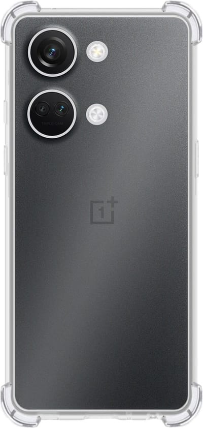 Hoes - Geschikt voor OnePlus Nord 3 - Sterk & Shockproof - Siliconen Case - Back Cover - Telefoon Hoesje Shock Proof - Transparant