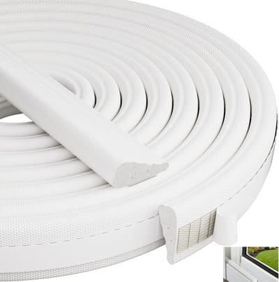 1 stuk - Deurafdichtstrip - Raamafdichtingsstrip - Geluids- en warmte-isolerende kozijnband - Deurafdichtingsstrip - Wigvormige zelfklevende kozijnafdichtingsstrip - Geschikt voor deur- en raamaansluitingen (wit)