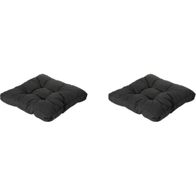 Madison - Florance Zitkussen Rib black - Ca. 73x73 cm - Set van 2