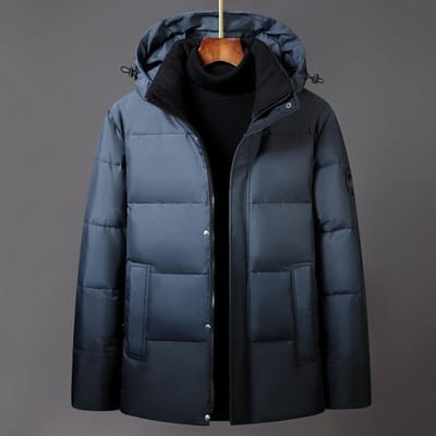 Winter Heren Donsjack Gradueel Veranderende Camouflage Capuchon Eendendons Warm Dik Heren Donsjack 4XL black