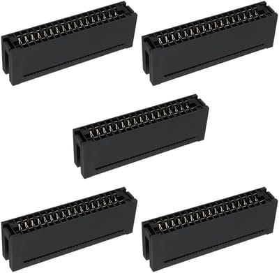 Allecto - IDC-connector - 34-pins vrouwelijke connector - Geschikt voor platte lintkabels - Zwart - 2 rijen - Perfect voor elektronica projecten