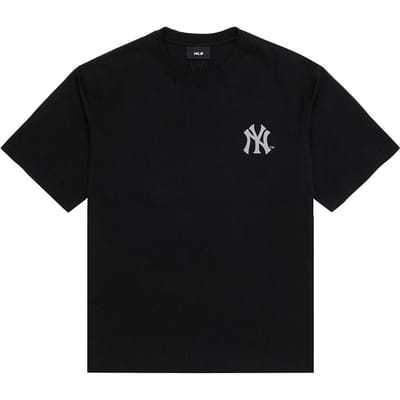 MLB Ademende Losse Pasvorm Ronde Hals Pullover Hoge Kwaliteit Sport Casual T-shirt Unisex Tops 3ATSM0563-50BKS XL black