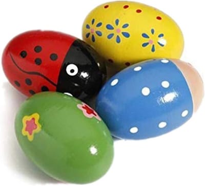 Houten Eieren Set - Maracas Shakers - Muziek Maken - Educatief Speelgoed - 4 stuks - Willekeurig