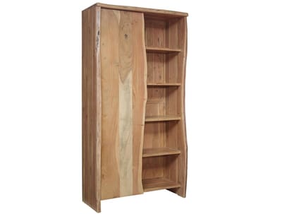 MASSIVMOEBEL24.DE acacia open kast blank massief hout 105x45x204 cm (BxTxH) gelakt gemonteerd PURE ACACIA volledig massief #710