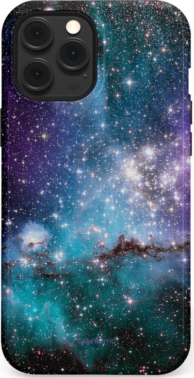 Casetastic Hoesje Geschikt voor Apple iPhone 12 Pro Max Magsafe - Stijlvolle Beschermende Duo-layer Case - Nebula nachtdroom