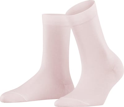 FALKE Cotton Touch eenkleurig katoen sokken dames roze - maat 35-38
