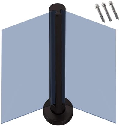 Balustrade Paal - Glazen Leuning Paal - Balkon Afzetting - Waterdicht Roestvrij Staal - Rond - Zilver