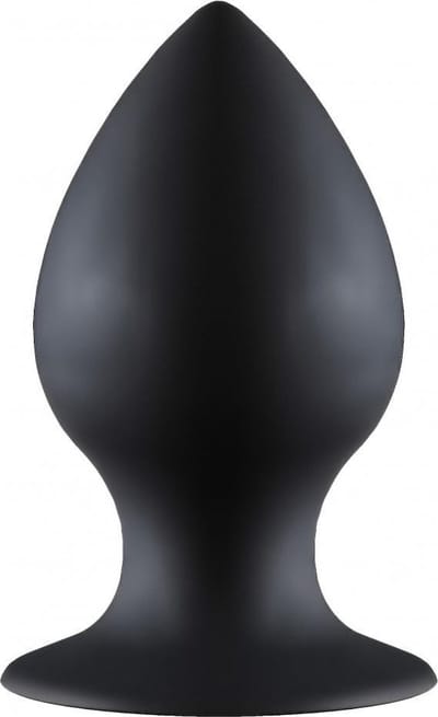 Lola Toys - BackDoor Black Edition - Thick Anal Plug - Dikke grote ronde buttplug met zuignap - Anaalplug - M - 9.5cm x 4.7cm - Zwart