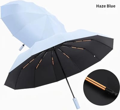 Nivard Moderne Stormparaplu - Opvouwbaar - Windproof Paraplu - Stormproef - Automatisch Uitklapbaar - Umbrella - Uitklapbaar - Lichtblauw