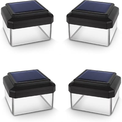 longziming -Solar LED Tuinlampen met Schemersensor – 4 Stuks – Automatische Buitenverlichting op Zonne-energie voor Tuin, Oprit en Terras