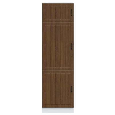 vidaXL - Keukenkast - Lucca - bewerkt - hout - bruin - eikenkleur