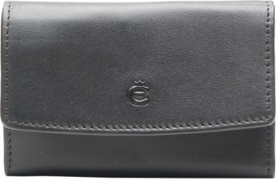 Esquire Leren Sleutelgeval Logo Key Case Black Zwart