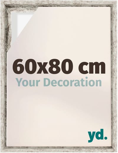Your Decoration - Baklijst 60x80 cm - Wit Vintage - Baklijst voor Canvas - MDF - Lyon