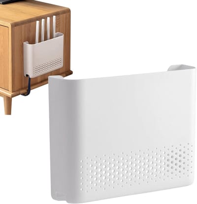 Router Opberger - Netwerk Kastje - Kabel Beheer - Adhesief Wandmontage - Groot Formaat - Wit