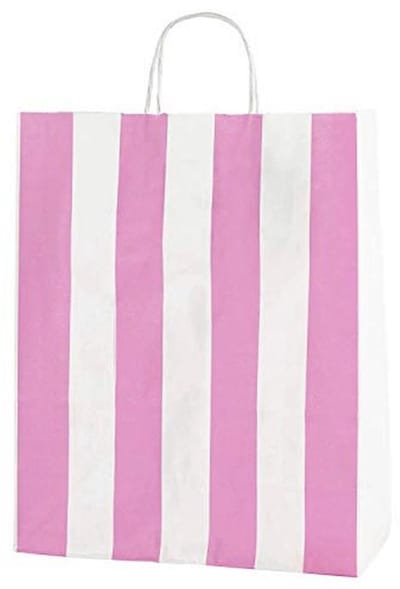 Papieren Zakken - Draagtassen Cadeautassen - Boodschappen Doen - Gedraaide Handvatten - 250x110x310mm - Gekleurd