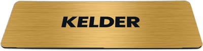 Deurbordje Goud-look met tekst kelder - Formaat 150 x 50 mm x 1,6 mm - Zelfklevend | Luxe uitstraling | Geborstelde Gouden toplaag | Gratis Verzending | Decoporta