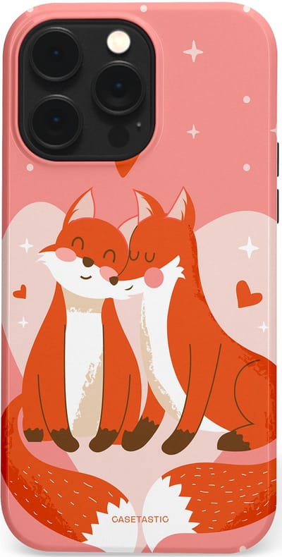 Casetastic Hoesje Geschikt voor Apple iPhone 14 Pro Max Magsafe - Stijlvolle Beschermende Duo-layer Case - Vossenzoen
