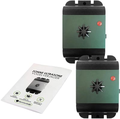 CLVP® Venverjager - Vogelverjager - Duivenpinnen - Kattenverjager op Zonneenergie - Groen